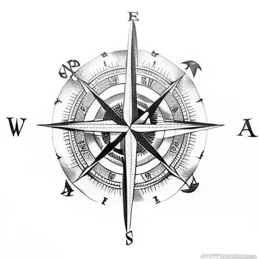 Pirate Tattoo Compass