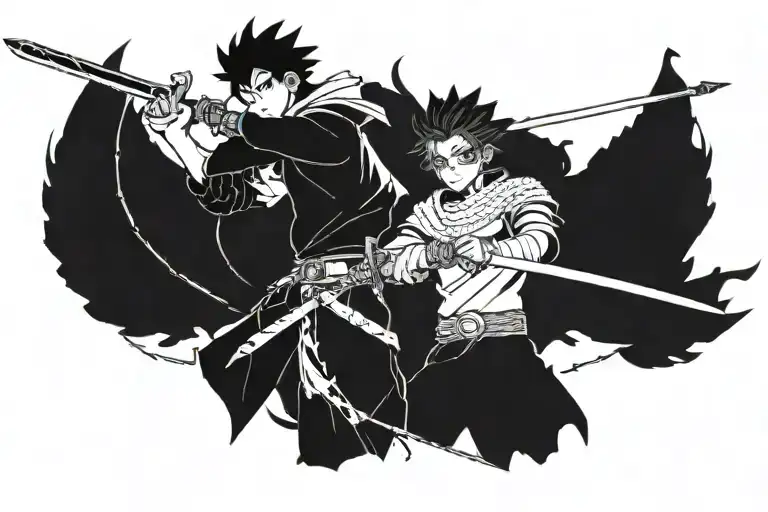 Black Clover Asta And Yami Sukehiro With Sword