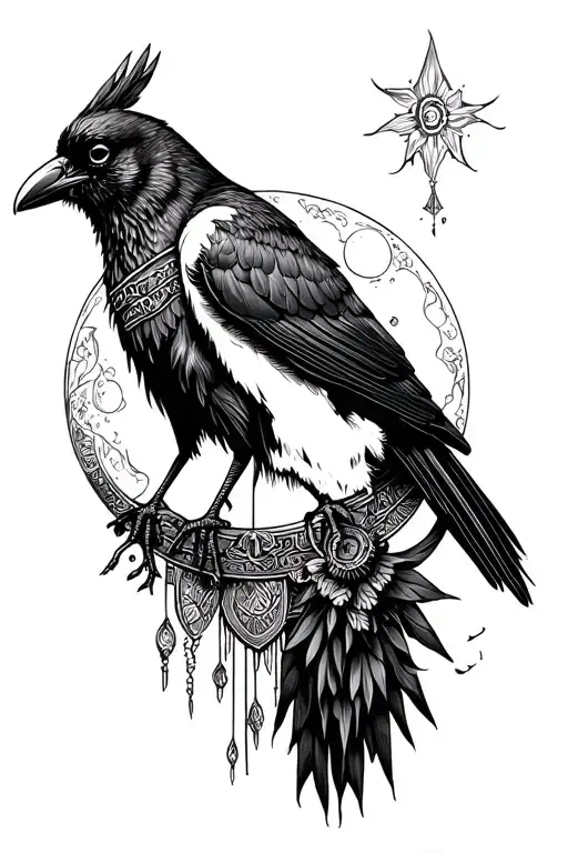 Moon Crow Goddess Athena