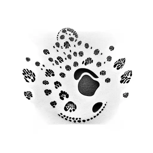 A Music Sheet Intertwined With Animal Paw Prints