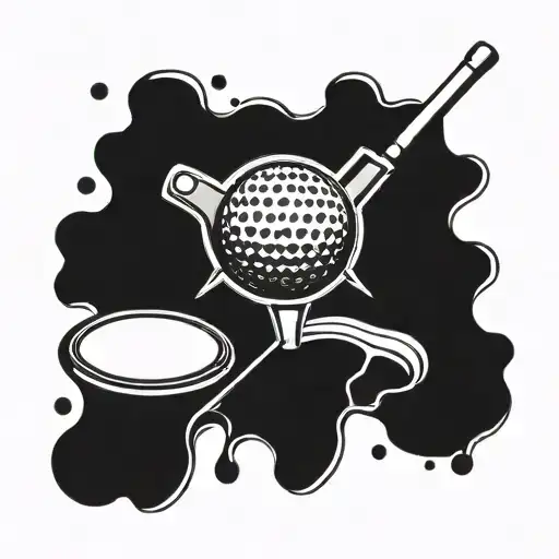 Golf Hole And Golf Club Badge