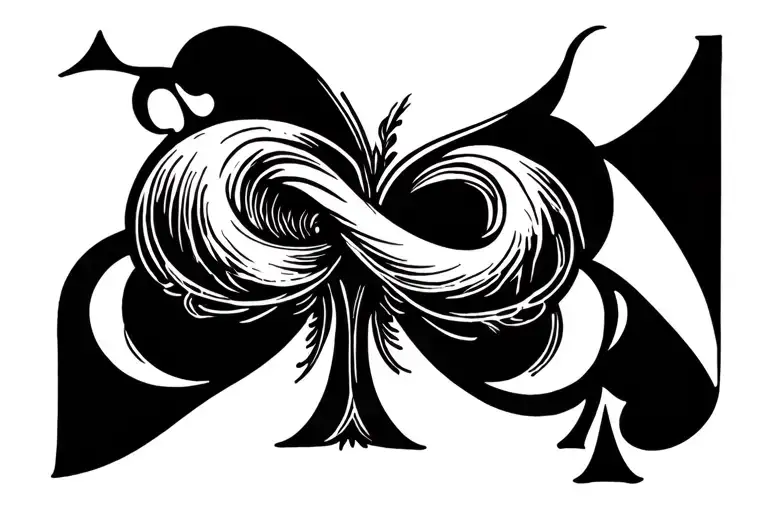 Spade Card Design Featuring