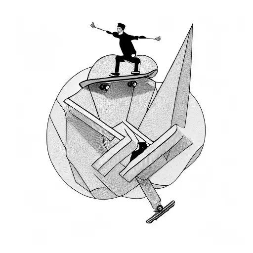 Skateboarder Doing Tricks On A Stack Of Money