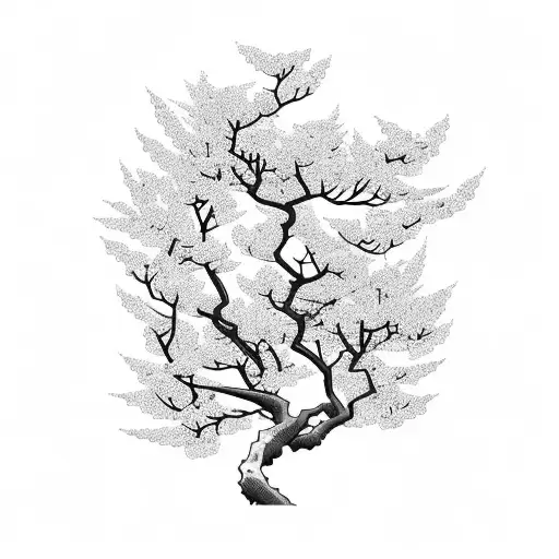 Vintage Japanese Car With Cherry Blossom Tree