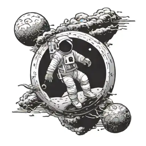 Astronaught Alone On Moon