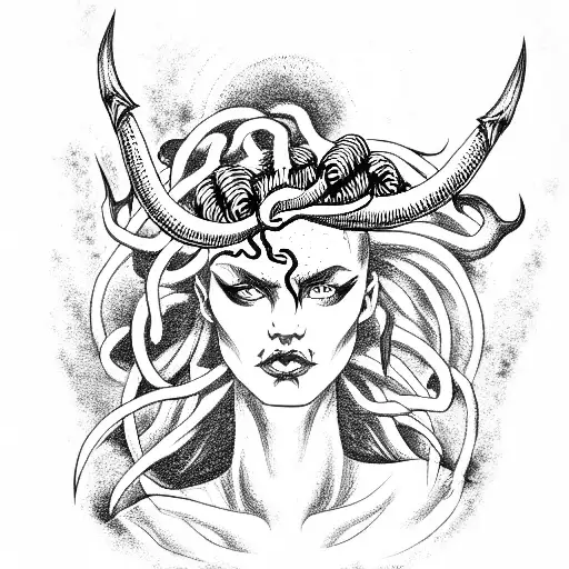 Medusa Fighting Satan