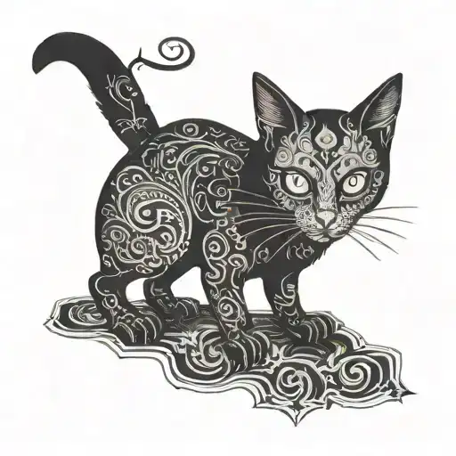 Darling Of A Diabolical Gothic Infernal Black Cat