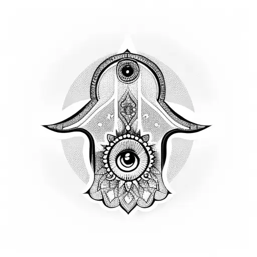 The Hamsa Symbol With Eye In The Center