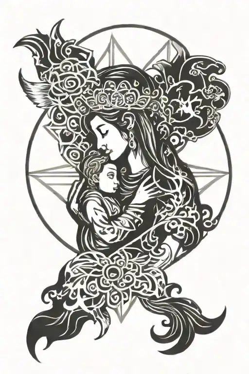 Mother And God Symbol