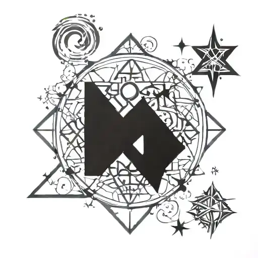 Sirius Black Runic Symbols And Stars Forming Constellations