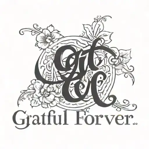 Grateful Forever Written In Script