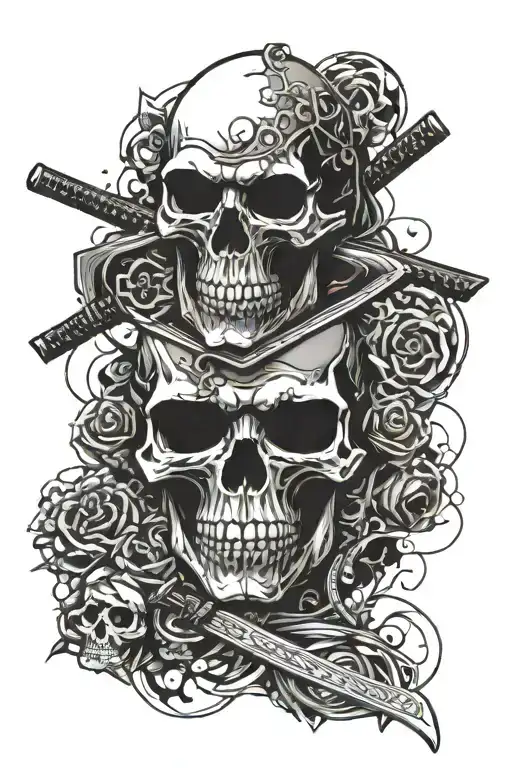 Skull Samurai Trash Polka