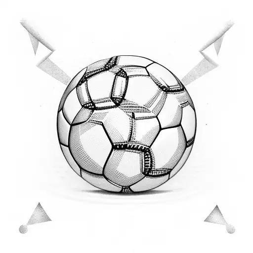 A Soccer Ball Merging With A Musical Note