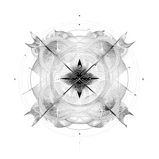 Non-concentric Non-continuous Black Circle