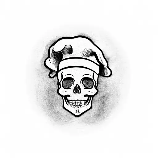 Candy Skull With Chef Hat