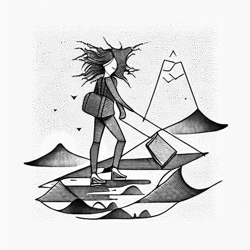 Lonely Traveller Walking Sunset Hero