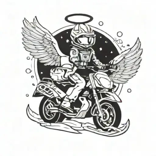 Angel On A Snowmobile Design