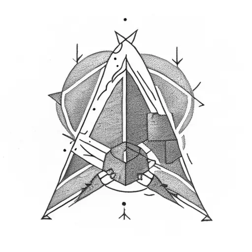 Arrow Piercing Through A Triangle