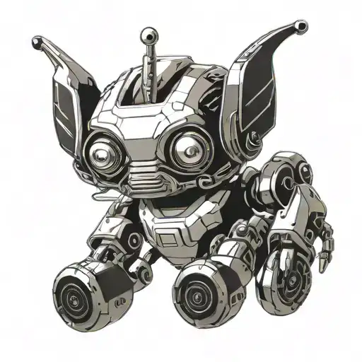 A Futuristic Robot Baby With Advanced Technology Incorporated Into Its Design