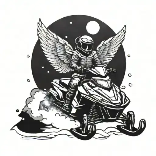 Angel On A Snowmobile Design