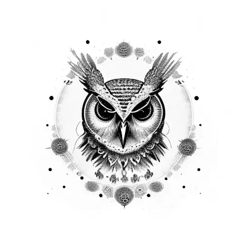 Owl Covered In Eyes Expressing Different Emotions