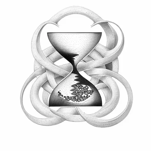 Hourglass Next To Dna