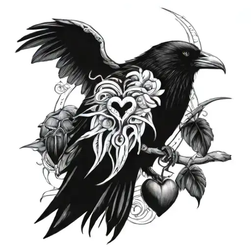 Crow Reapers Scythe Anatomical Heart