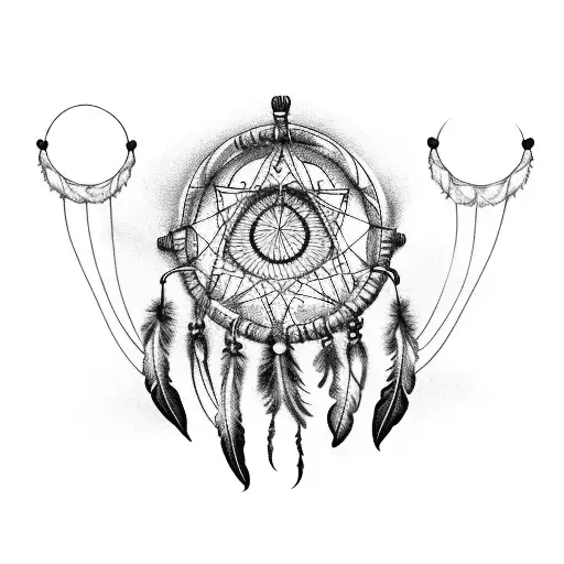 Nebula With A Dreamcatcher In The Center