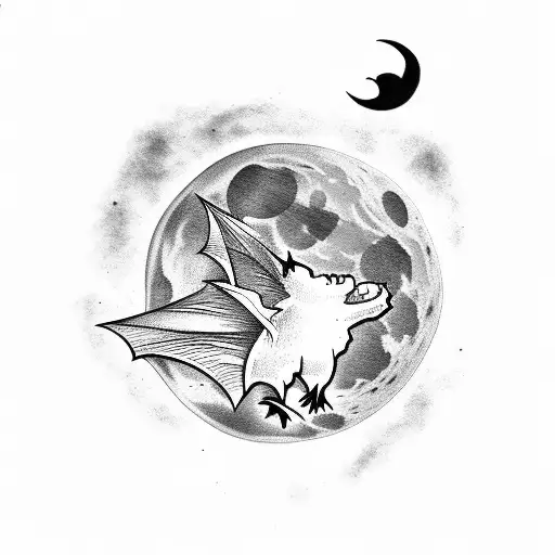 Bats With Moon