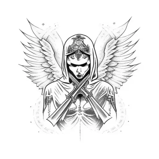 Angel Of Death With A War Theme