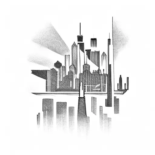 Chicago Theater And Chicago Skyline