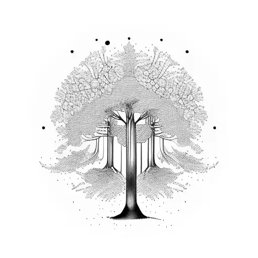 Tree Of Life Simple With Flowers