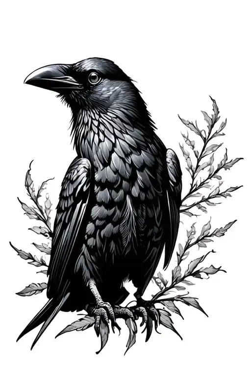 Crow Facing Front