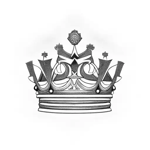 King's Crown With The Letter A
