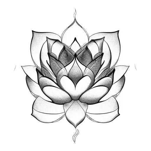 A Lotus Flower Intertwined With A Paintbrush