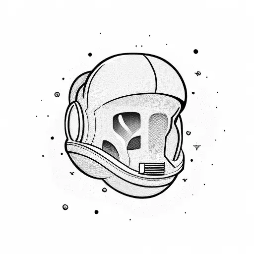 Astronaut Floating In Space With A Kaws Head Helmet