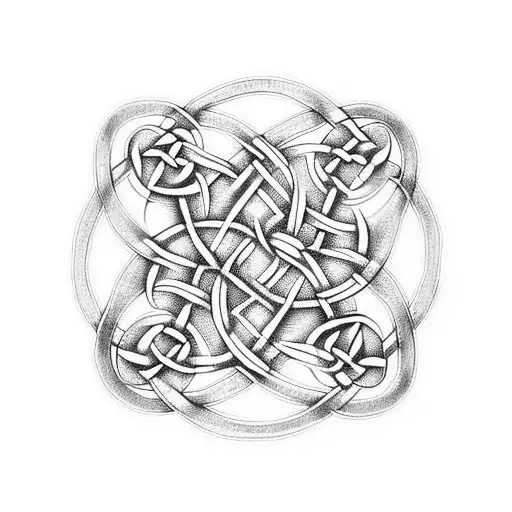 Celtic Tree Of Life Where The Roots Connect Down Into A Dara Knot