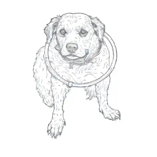 A Dog Playing With A Hula Hoop