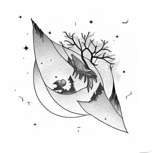 Nature And Night Sky