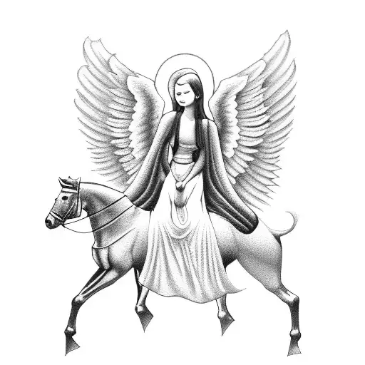 Angel On A Horse With A Shotgun