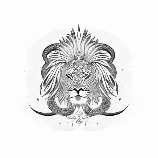 Lion Snake And Eagle