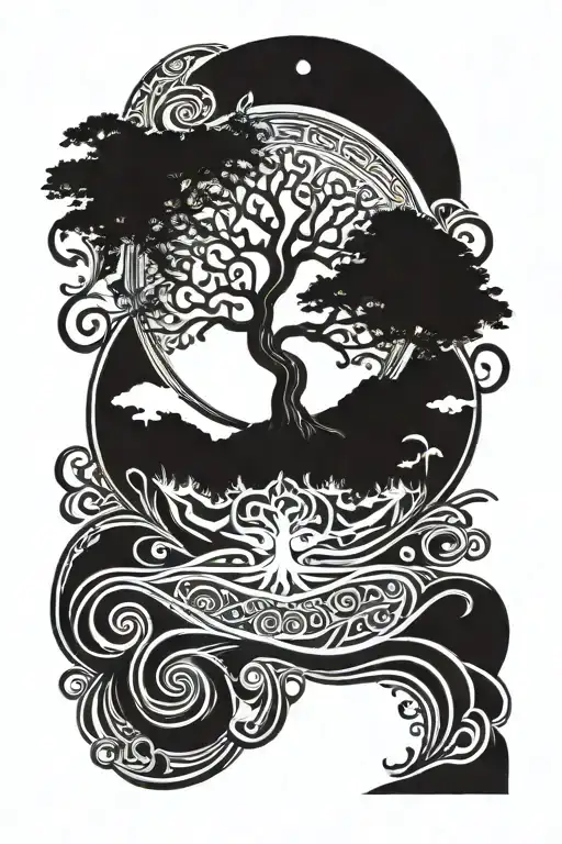 Tree Of Life Under Tribal Sun