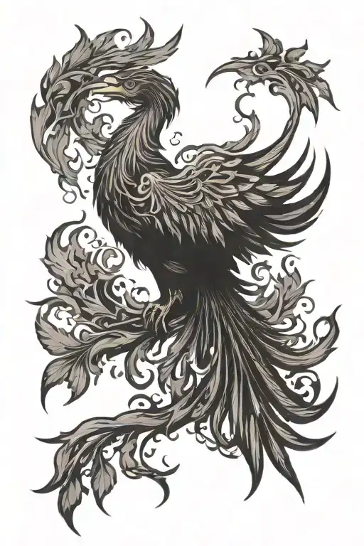A Phoenix Rising From The Ashes Symbolizing Resilience And Strength