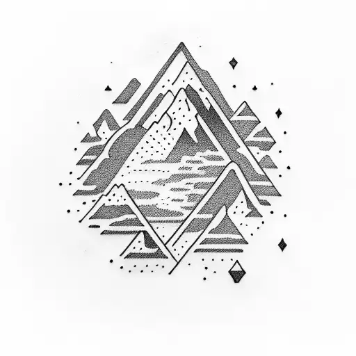 Coffee Beans Forming The Shape Of A Mountain Range