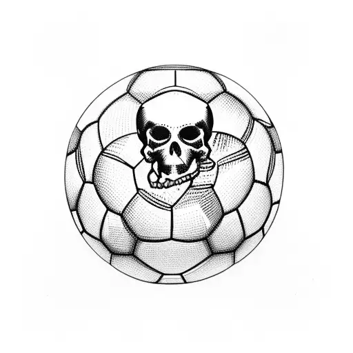 Death Holding A Soccer Ball