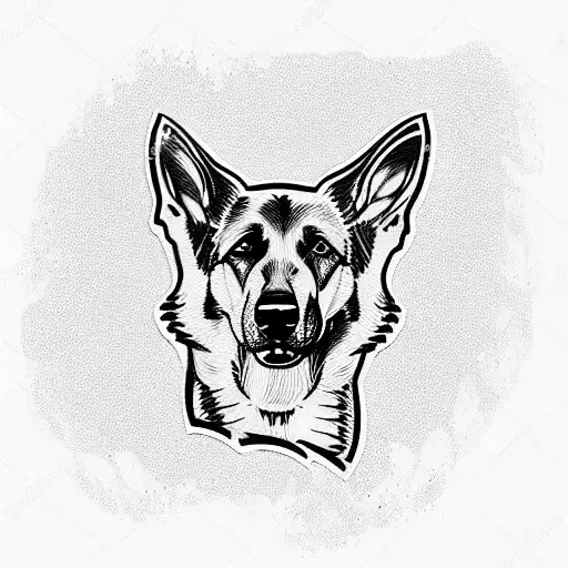 Angry German Shepherd Dog With One Floppy Ear