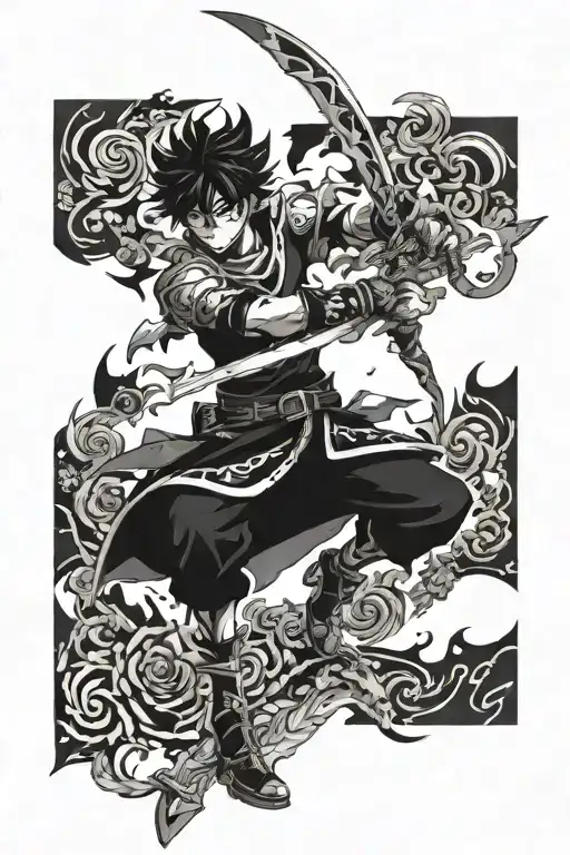 Asta Black Clover In Demon Form Hold Sword