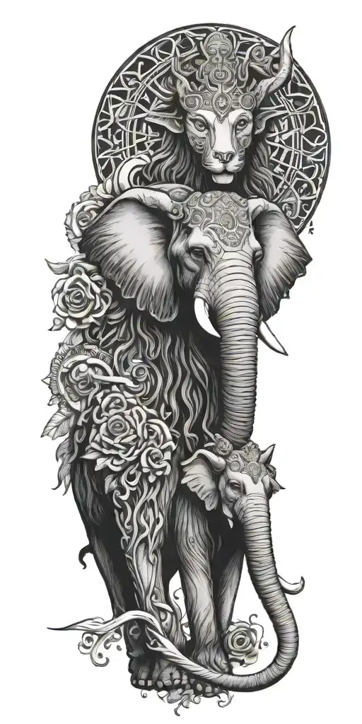 Wolf Elephant Angel