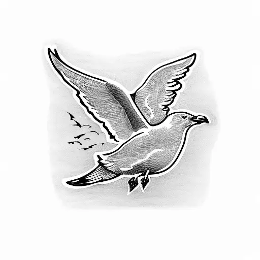 A Seagull Soaring Above An Open Book