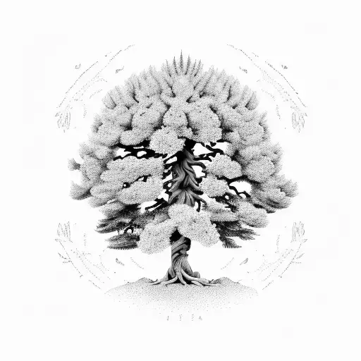 A Majestic Bristlecone Pine Tree With Intricate Details